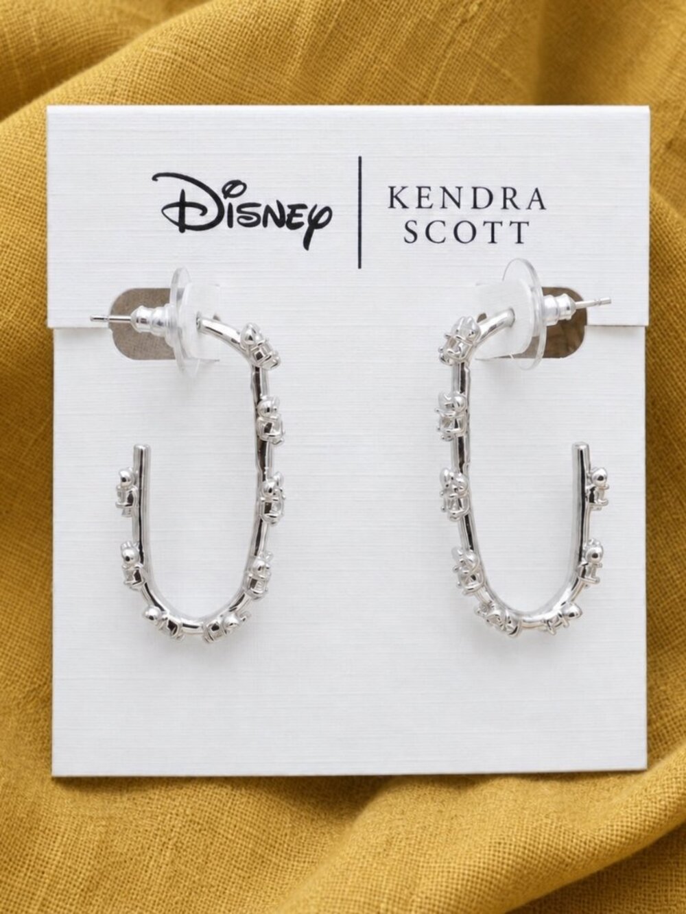Kendra Scott Disney Silver Mickey Minnie Hoop earrings